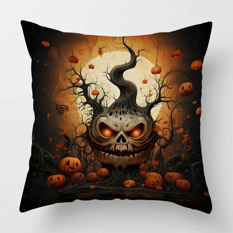 Modern Decorative Cushion for Home Living Room Decor Throw Pillow Cover 45*45 40x40cm 45x45cm 50x50cm Halloween Pumpkin