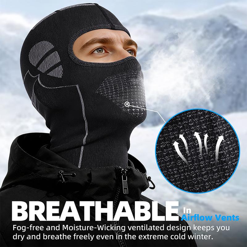 Winter Warme Sturmhaube Motorrad Vollgesichtsmaske Atmungsaktiv Ski Winddicht Helm-Innenfutter Sport Kapuzenmütze Radfahren Reiten Ski Kopfbedeckung