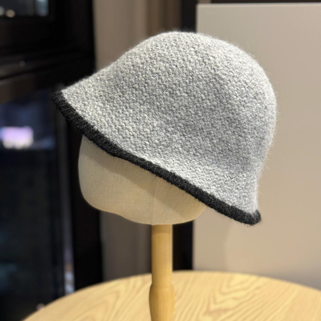 Korean Style Dongdaemun Fisherman Hat for Women In Winter Versatile Face Showing Small Furry Bucket Hat Thickened Plush Warm Basin Hat