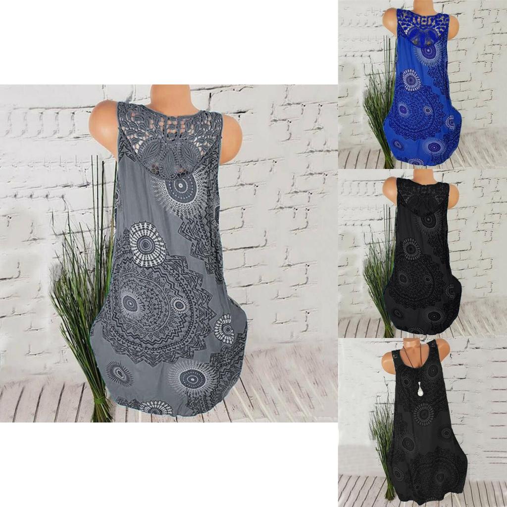 Women's Boho Sundress Midi Length Summer Evening Cocktail Party Beach Dress Size S To 5xl With Elegant Lace Hollow Design