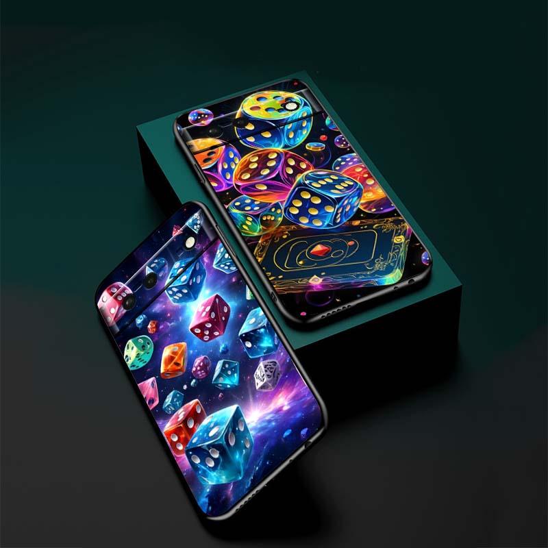 Creative poker card patterns For Google Pixel 10 9a 9 8A 8 7 7A 6 6A Pro XL 2024 5G Black Soft TPU Silicone Phone Case