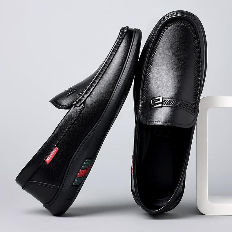 Men's breathable loafers brand one-pedal driving shoes British lazy shoes