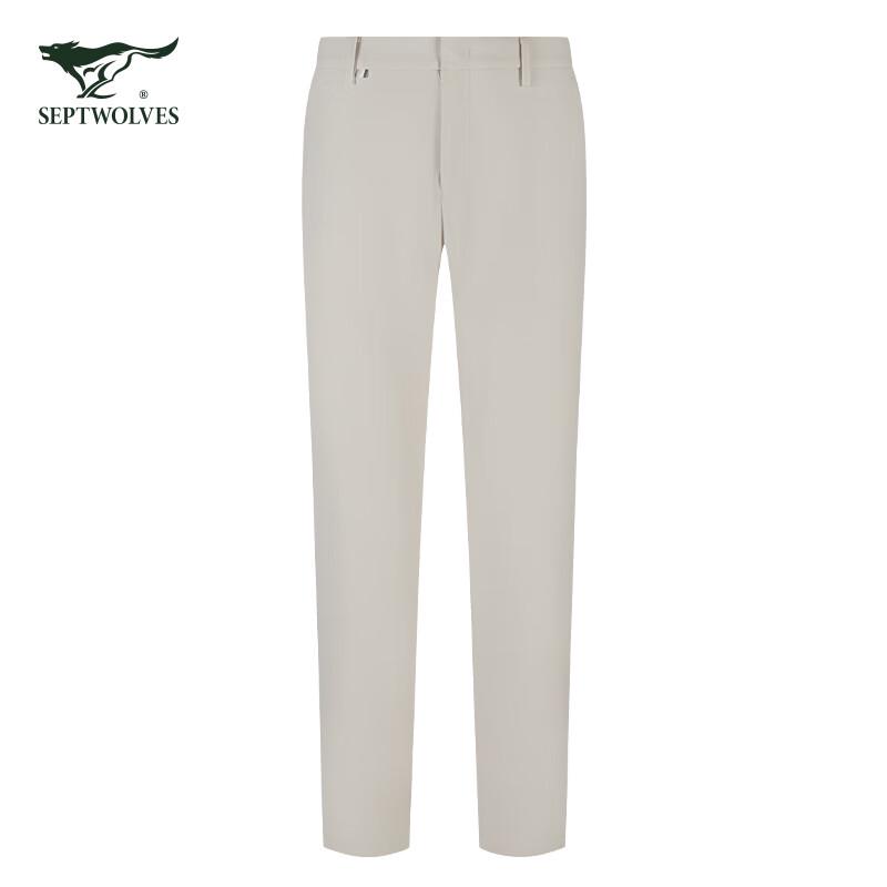 Septwolves Men's Wrinkle-Resistant Four-Way Stretch Slim-Fit Trousers