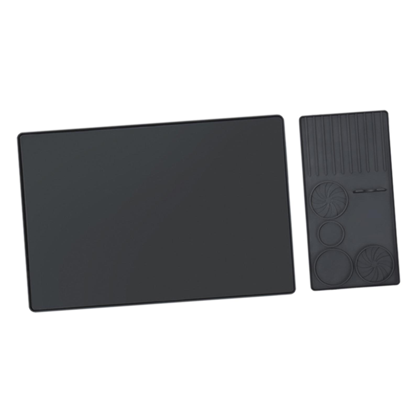 Silicone Coffee Mat with Coffee Tamper Mat, Anti Slip Coffee Bar Mat, Espresso Mat for Kitchen Cafe, Potted Plants Bar