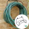 Multifunction Garden Hose Holder Heavy Duty Detachable Wall Mount Bracket Decorative Design Iron Material Hose Rack Outdoor Use