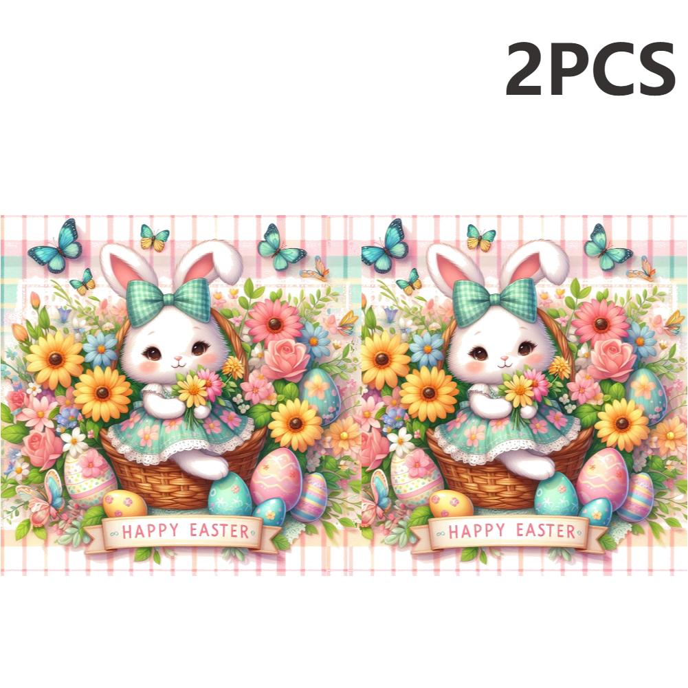 2pcs 5D DIY Full Round Drill Diamond Painting New Creative Easter Kit Home Decor Art Craft 30x30cm Living Room Bedroom Decoratio