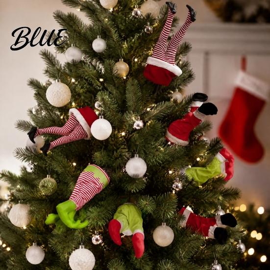 Holiday Tree Decor Festive for Decoration Electric Shaking Leg Christmas Elf Santa Claus Xmas Tree