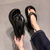 Modische Schuhe Damen Gummi Flip Flops Slipper Flache Plateau Pantoletten Schiefer Damen Strand Transparent Absatz Weich Hawaiianisch Sommer Sabot Casu