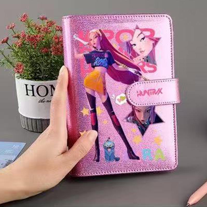 Kpop Hunters Laser Notebook Student Journal Hardcover Loose-leaf Cartoon Anime