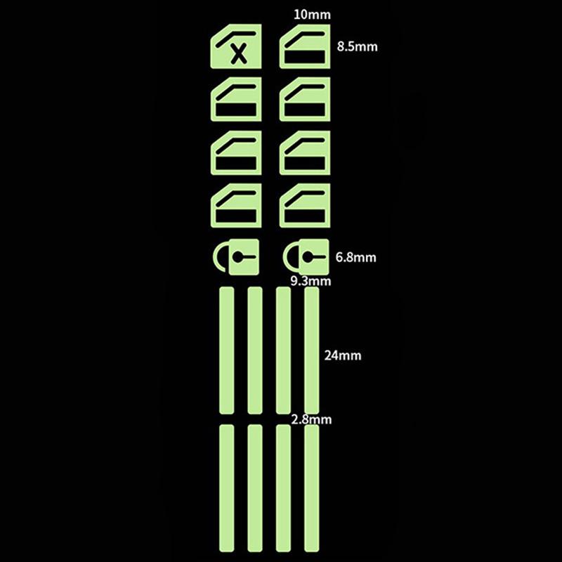 18 Pcs/set Luminous Automobile Interior Stickers Universal Car Windows Control Panel Decals Auto Door Window Lift Button Sticker