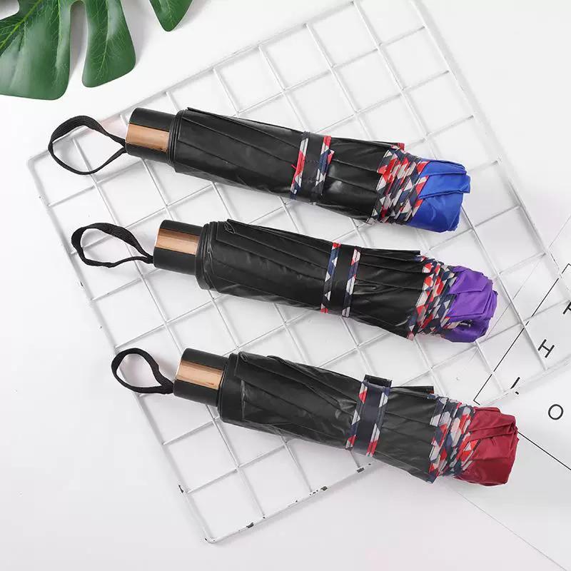 Extra-Large Ten-Rib Sunshade Umbrella, Business-Grade Black-Coated Double Sun Umbrella, Folding Umbrella