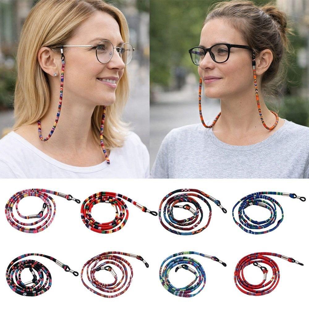 Durable Bohemian Sunglass Chain Neck Cord Adjustable Eyeglass Lanyard Nonslip Anti Drop Glasses Rope Summer