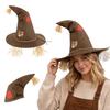 Straw Witch Hat for Halloween Costume