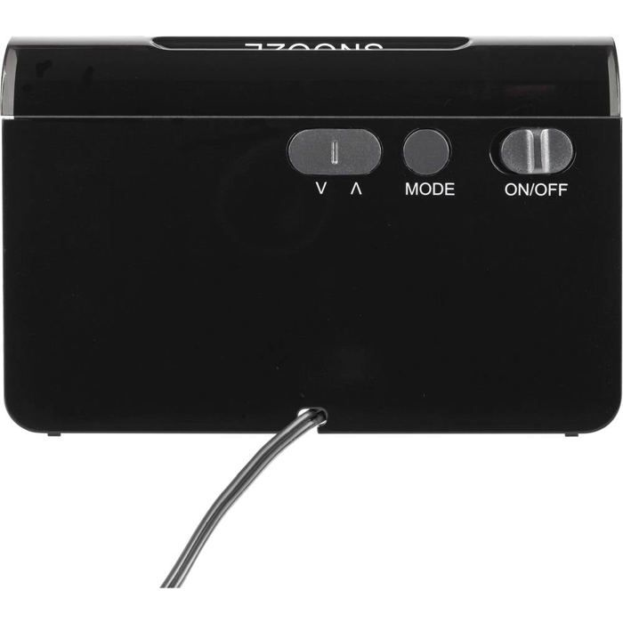 Tfa dostmann 60.2543.05 radiopiloté(e) réveil noir heures de réveil 1 grand écran