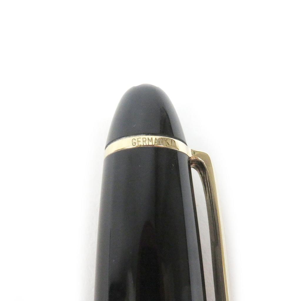 Great MONTBLANC fountain pen Meisterstck 146 Cap type Black gold 14K mens Used