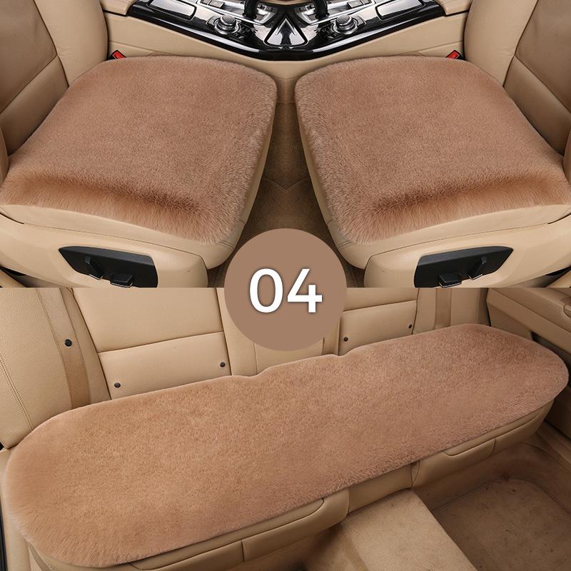 Plush Seat Cover Set Universal Luxury Car Seat Cushion Auto Protector Mat Winter Soft Warm Fur Cover Auto Interior
