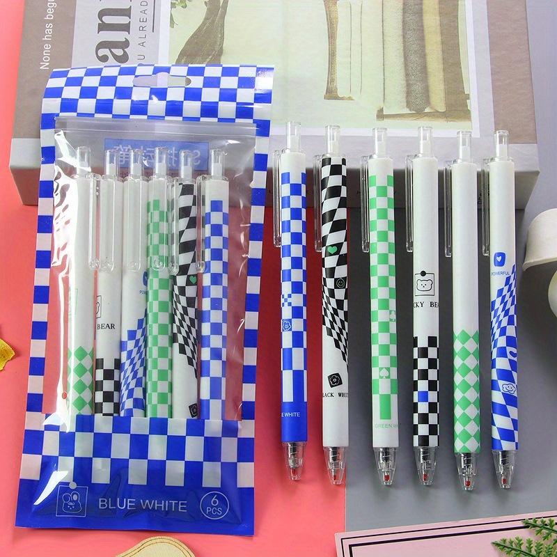 Return to school season 3packs/18pcs 0.5mm meet bag press neutral pen high-value ST head press water pen black signature pen office stationery