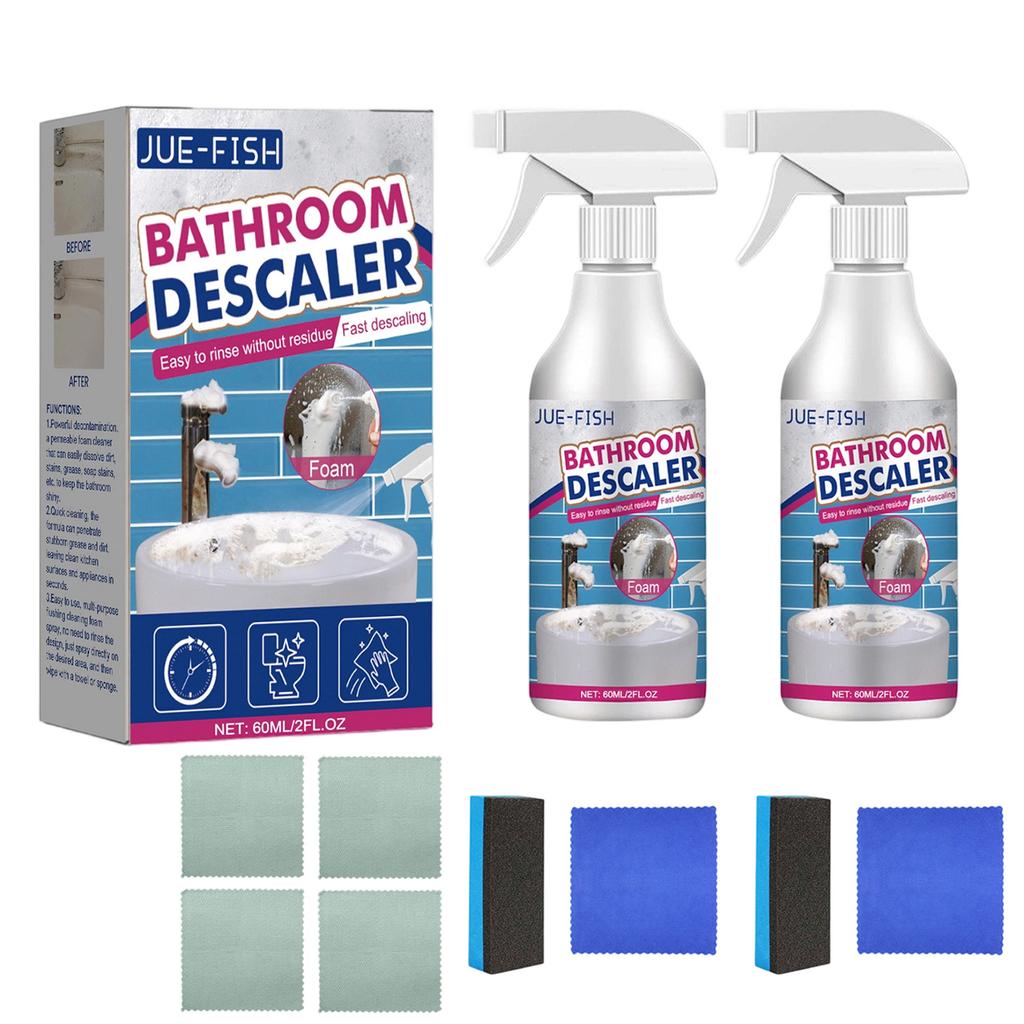 Powerful Stain Remover for Bathroom Glass and Stainless Steel Surfaces Shower Head Cleaner for Efficient Home Cleaning
