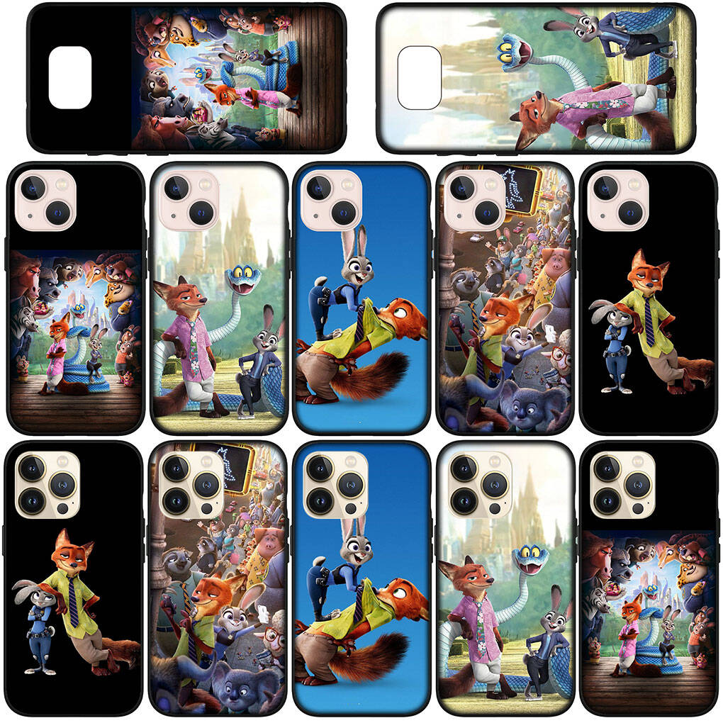 Phone Case for iPhone 17 16 15 Plus Huawei P30 P20 Lite Redmi Note 14 12 11 13 Pro Max OPPO A60 A80 A40 A18 A38 Anime Judy Zootopia Garys Nick 2 Cover