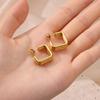 Quadratische Edelstahl-Ohrstecker für Damen Piercing Goldfarbe Ohrstecker Trend Weibliche Ästhetik Ohrschmuck aretes mujer