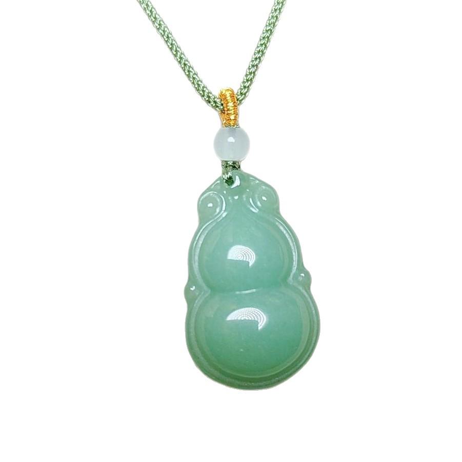 Dongling Jade Fulu Gourd Buddha Pendant Necklace