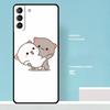 Mochi Peach Cat Case For Samsung Galaxy S23 S24 Ultra S22 S21 Plus Note 10 Note 20 S9 S10 S20 S21 FE Cover