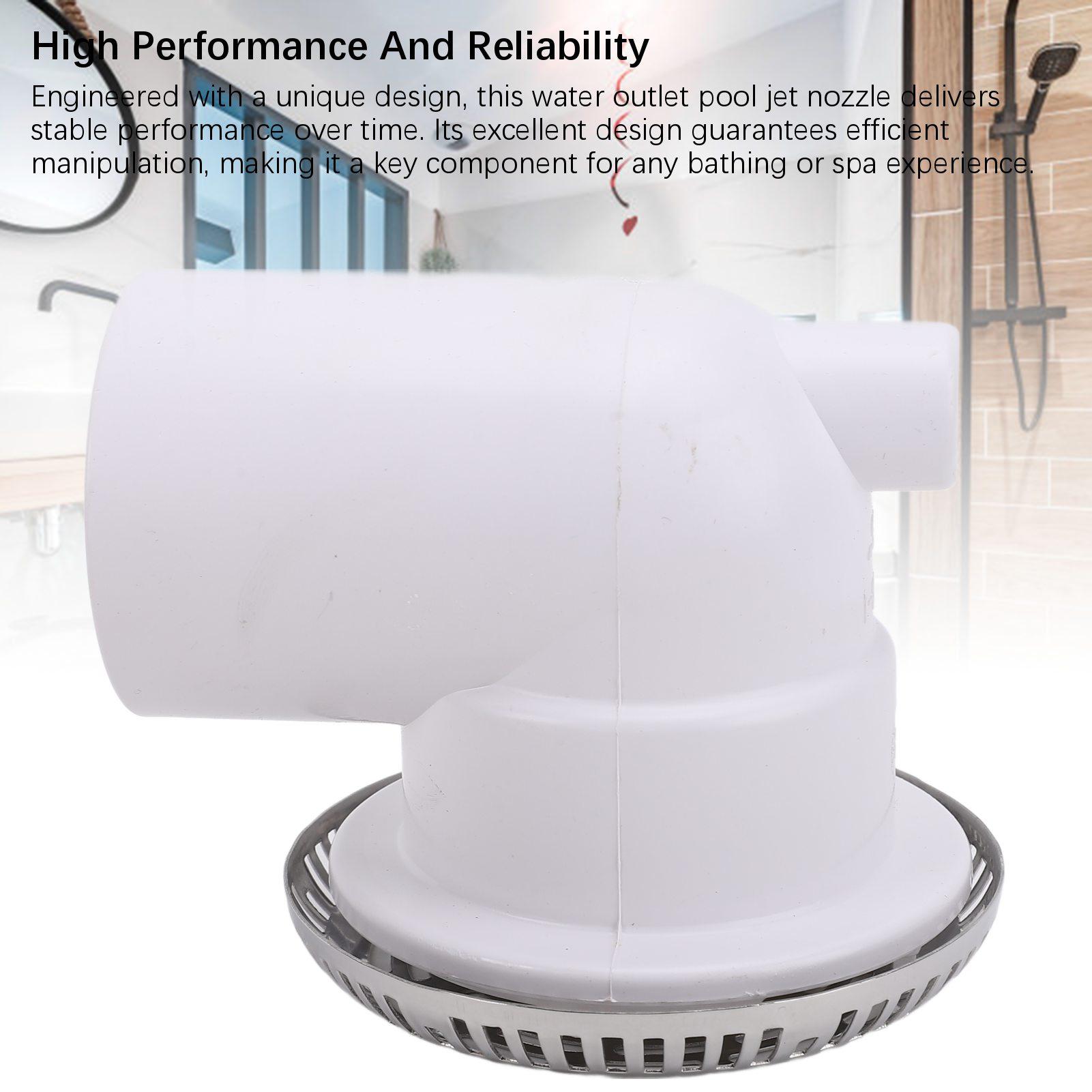 

Bathtub Jet Nozzle 304 Stainless Steel and PVC Detachable Exquisite Water Outlet Pool Jet Nozzle for SPA Pool