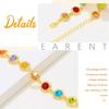 EARENT Colorful Rhinestone Choker Necklace Rainbow Jewelry for Women