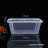 777 Disposable Transparent Plastic Meal Box with Lid