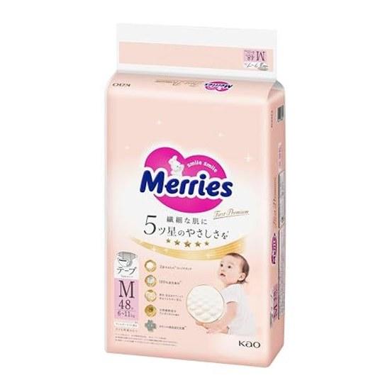 Tape M Size Meries First Premium (611kg) 48 pieces 2x Soft Cashmere Touch