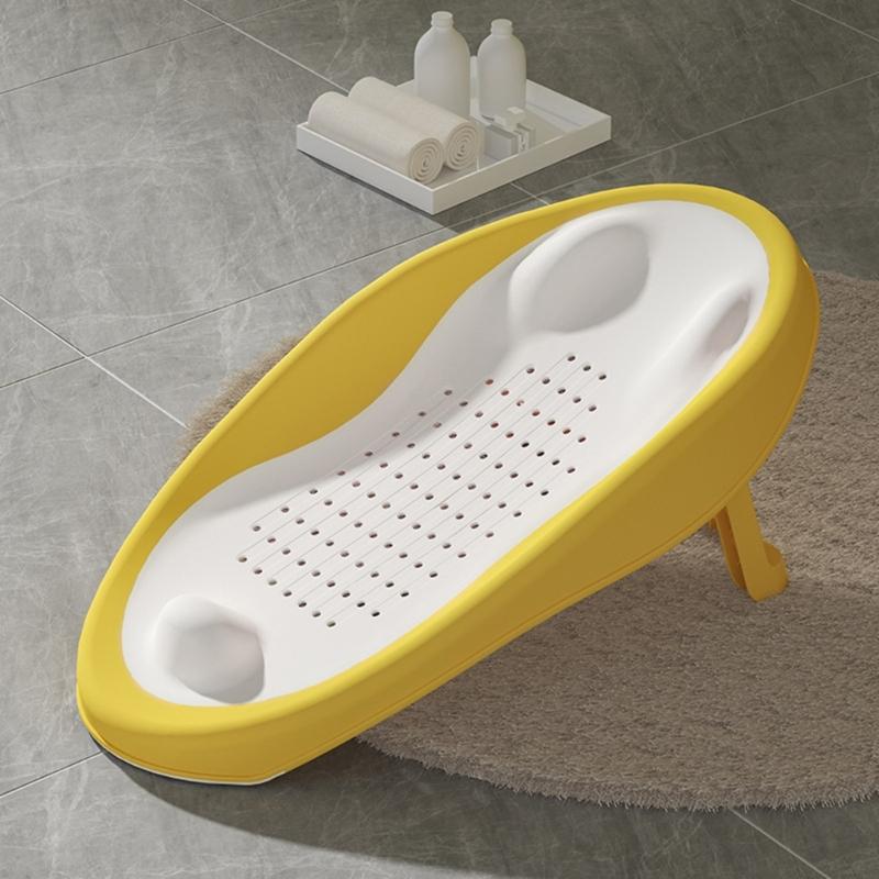 Multi Use Portable Baby Bath Tub Shower Bed with Drainage Hole, Toddler Shower Support for Infant Bath Time Comfort