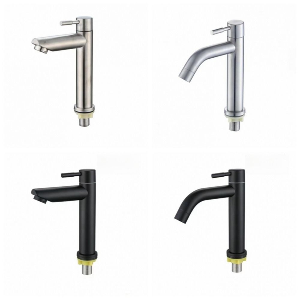 Single Handle Stainless Steel Water Tap Deck Mounted Bathroom Faucet  Bathroom