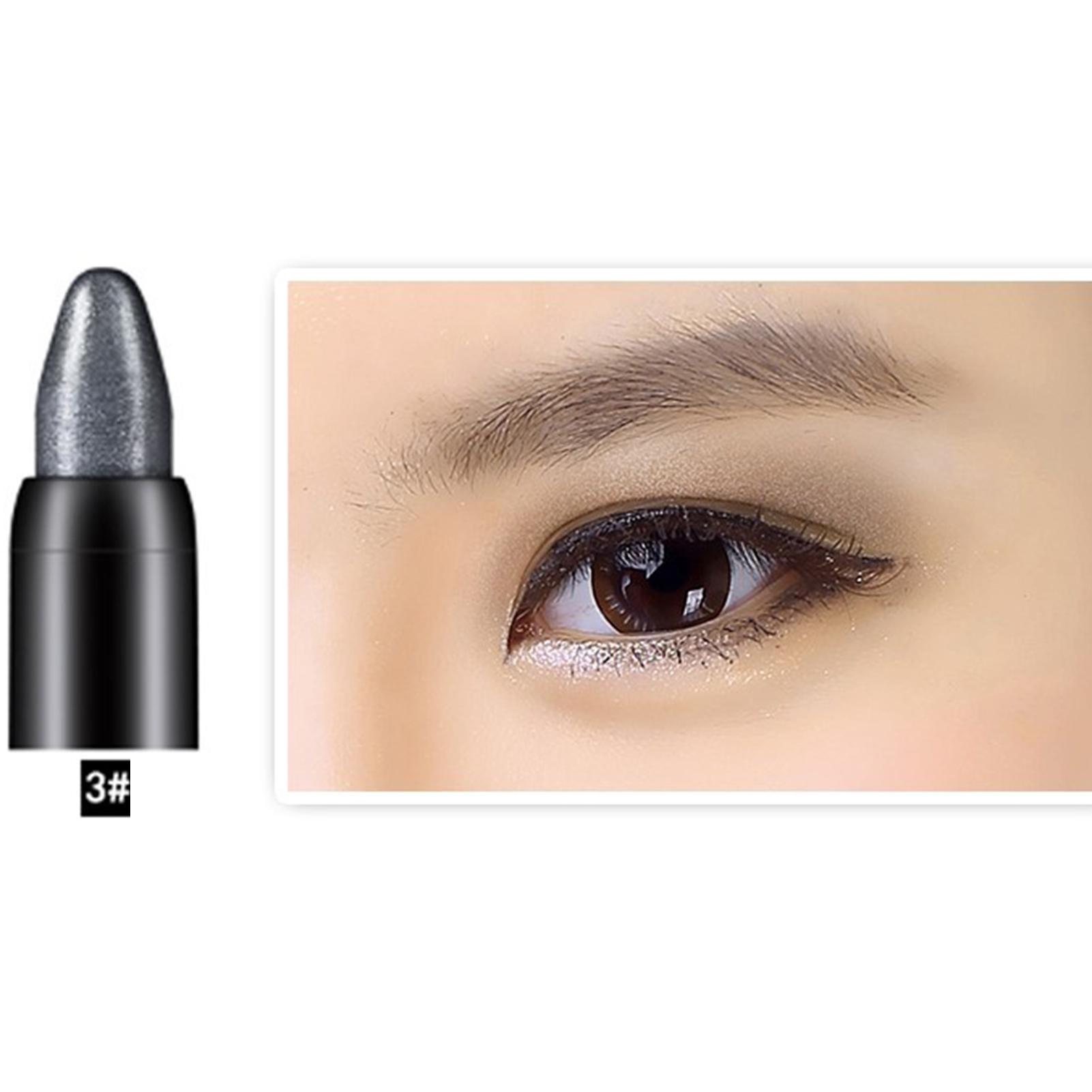 

Puntos Long Women Highlighter Eyeshadow Pencil Cosmetic Glitter Lasting Eyeliner Pen