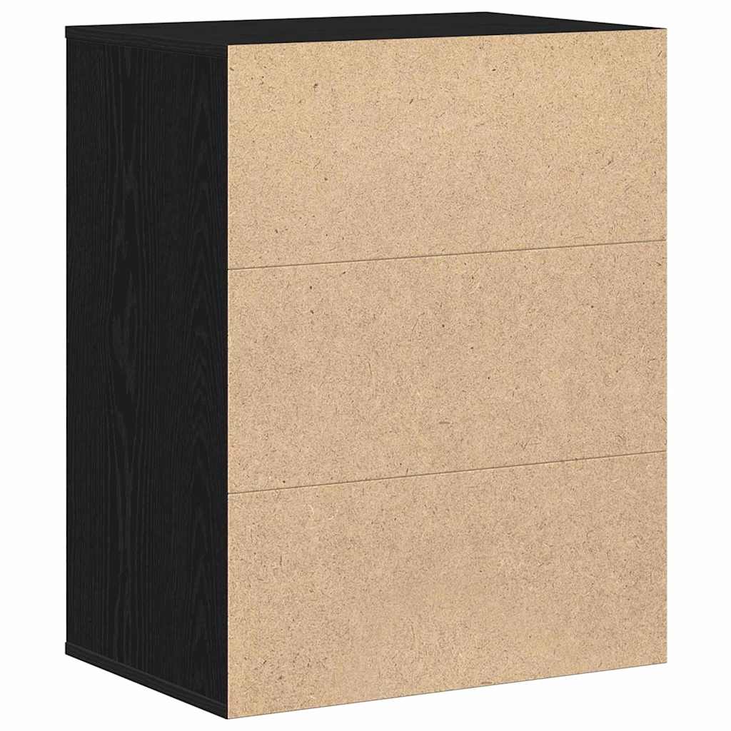 Drawer Chest Black 60 x 41 x 76 cm Engineered Wood