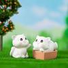 Miniaturní figurky zvířat Malá kočka Řemesla z pryskyřice House Micro Fairy Garden Diy Doplňky Kreativní domácí dekorace do auta