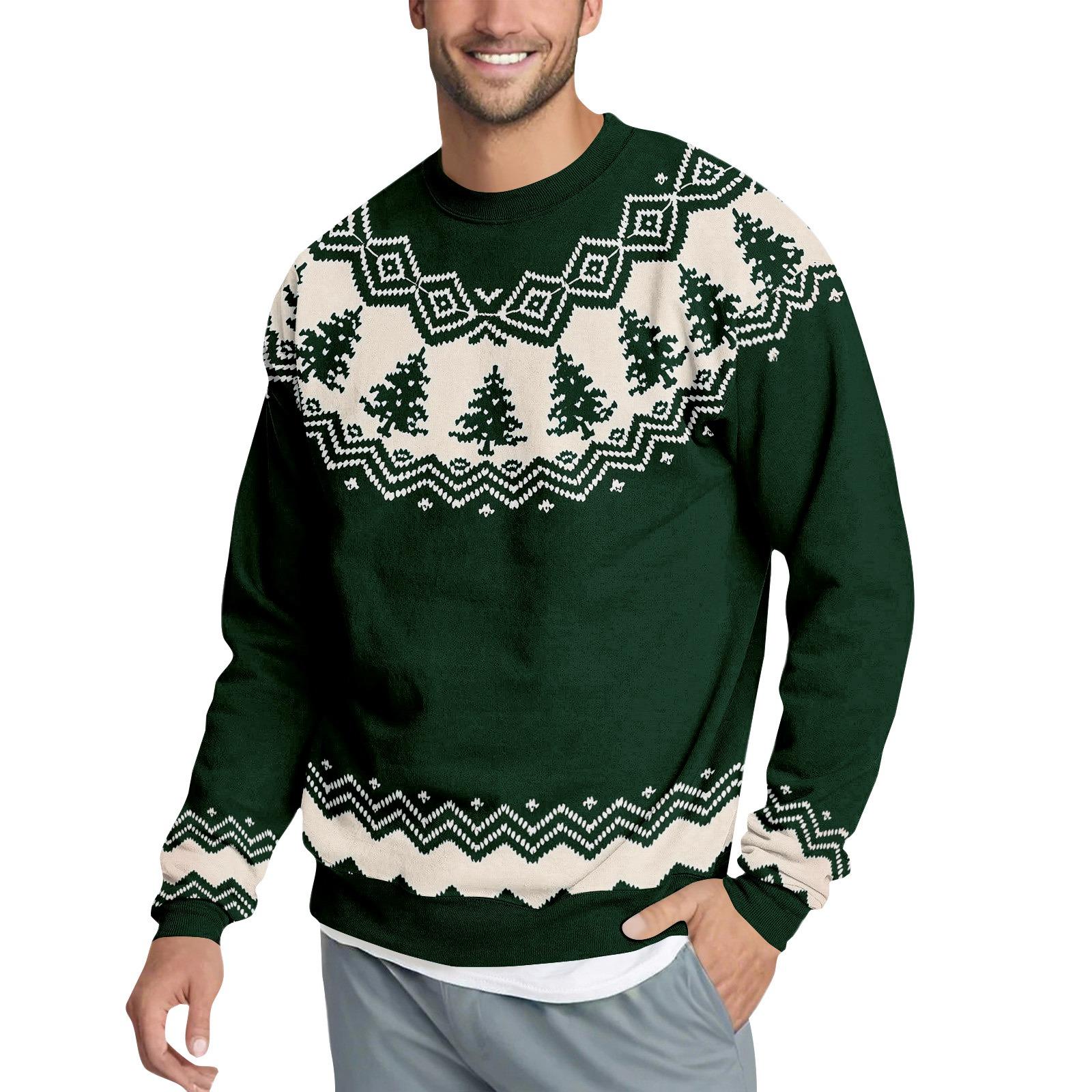 

Свободное мужское худи с рождественским принтом M