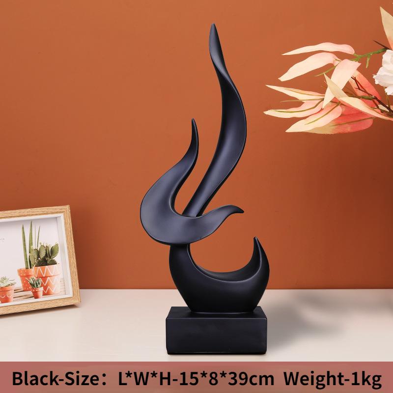 Simple and Modern Creative Flame Bird Craft Decoration Gift for Office Living Room Resin Ornaments Home Decor