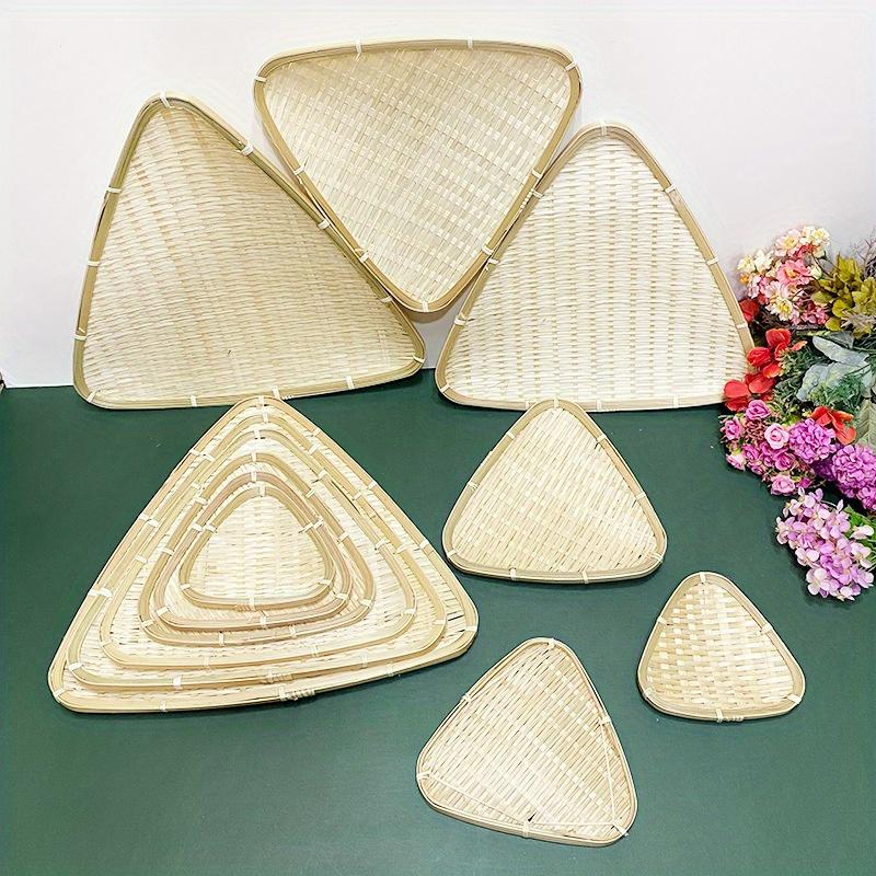 1Pc Handmade Woven Fruit Snack Basket Bamboo Basket for Outdoor Patio Garden Picnic Home Kitchen Dining Room Living Room Halloween Gift Christmas Gift