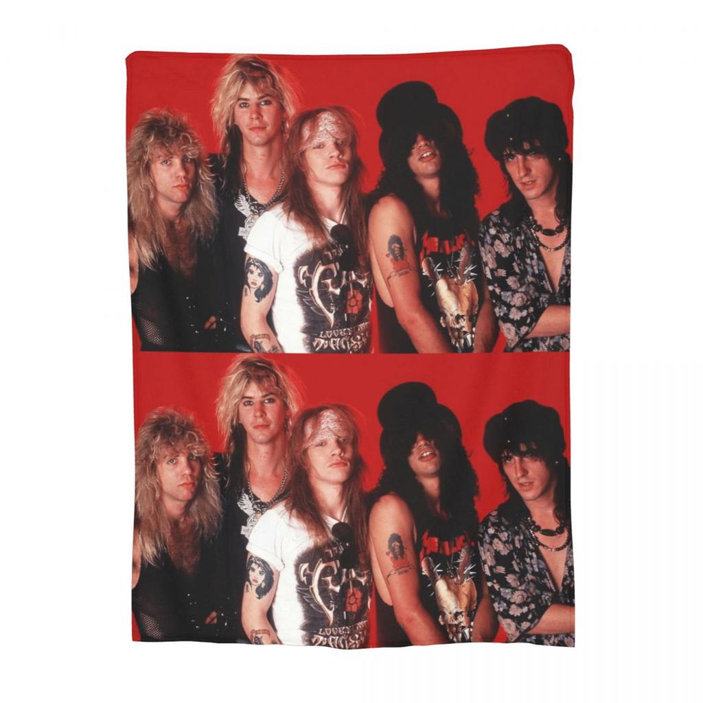 Guns N Roses Blanket Fleece Sofa Throw Blanket Warm for Couch Bedding Travel Throws Bedspread Quilt