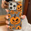 Halloween Kürbis Handyhülle für iPhone 16 Pro Max/17 Pro mit großem Kameraausschnitt