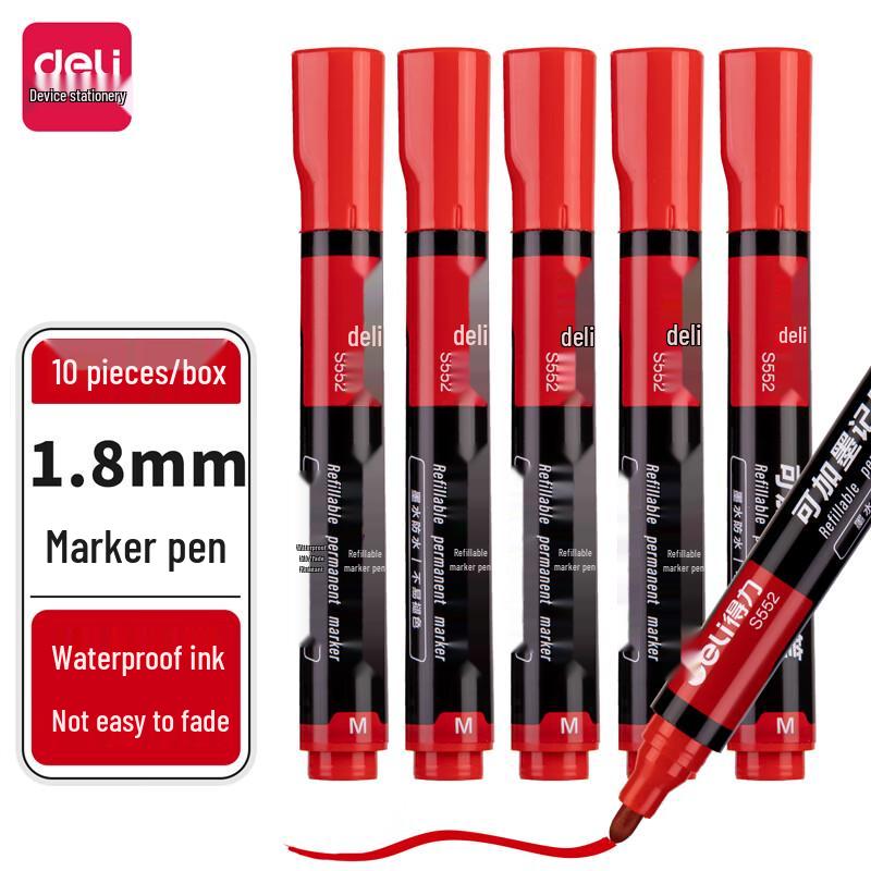 Deli S552 Refillable Broad Tip Oil-Based Marker Pen