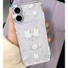 Little Rabbit Dining Plate Window Design - Apple 17 Pro Max Drop-Proof Transparent Phone Case for Models 12, 14P, 15, 16