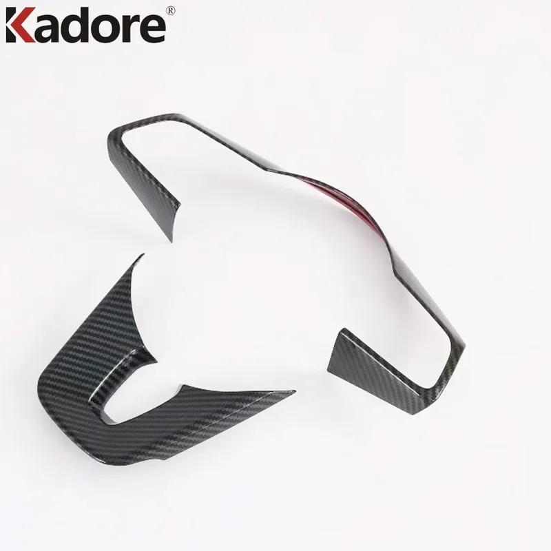 Car Steering Wheel Panel Cover Trim For Kia Forte K3 Carbon Fiber Interior Mouldings Accessories