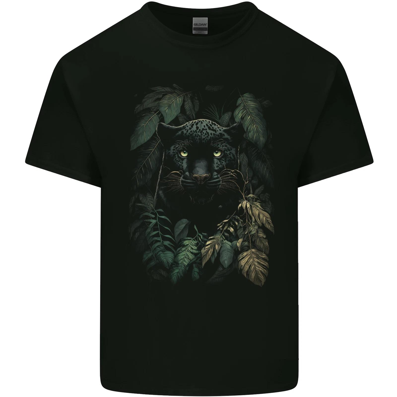 A Black Jaguar Wild Cat Kids T-Shirt Childrens 4XL