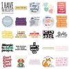 50 Snarky Cool English Phrase Decorative Stickers for Power Banks, Stationery, Fridges, and Cameras