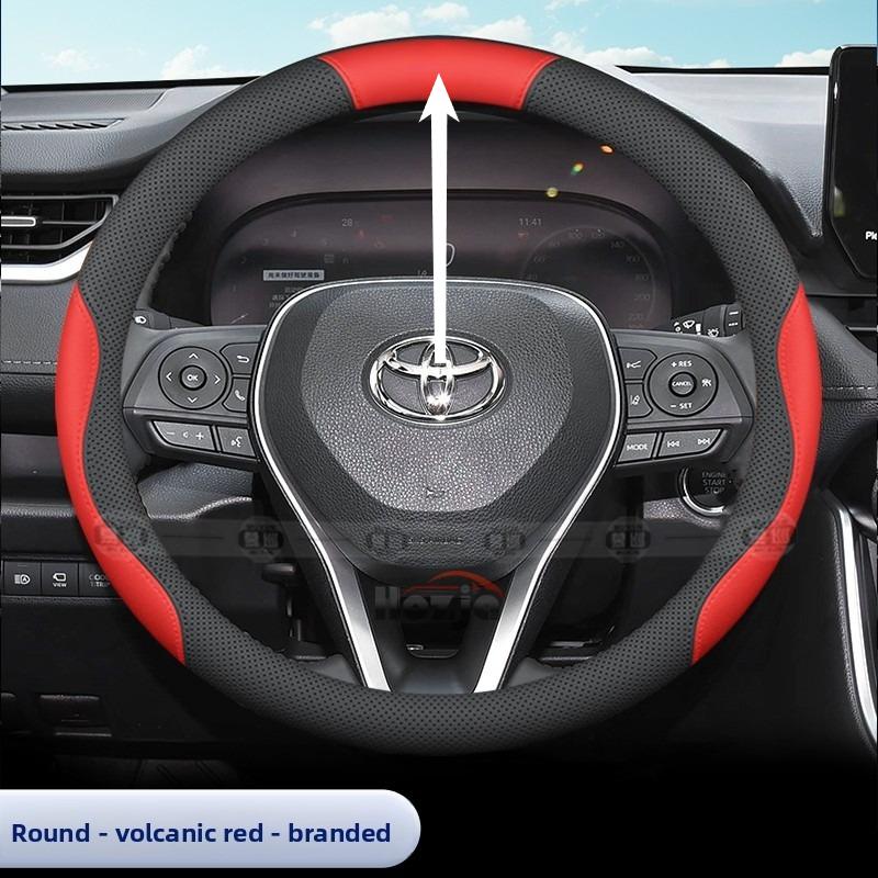 Leather Car Steering Wheel Cover for Toyota Rav4 2014 - 2024 2025 2026 Accessories 38cm Steering Wheels