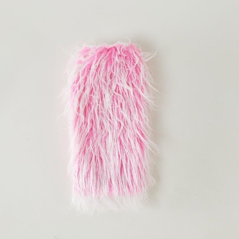 Harajuku Furry Leg Warmers Y2K Aesthetic Winter Leg Coverings Faux Fur Leg Warmers  Streetwear