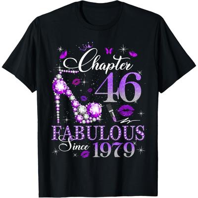 Chapter 46 Fabulous Since 1979 46th Birthday Queen Diamond T-Shirt