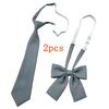 Black Zipper Ties Retro Silky Narrow Women Men Neck Tie Slim Smooth Bow Tie Korean Style Simple Elegant All-match Trendy Tie