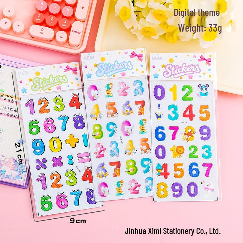3D Cartoon Laser Bubble Foam Stickers for Kids - Fun Decorative Phone Decals